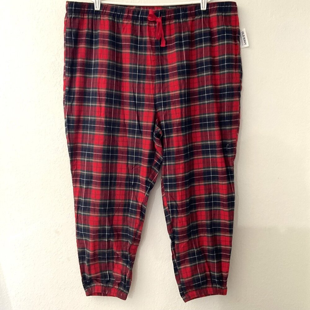 BUFFLO PLAID FLANEL RED TARTAN PLUS JOGGERS PJ PANTS 3X